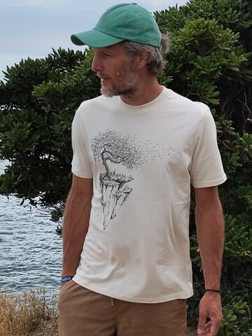 Life-Tree Shirt 'Organic Fairwear Maple Island' in White