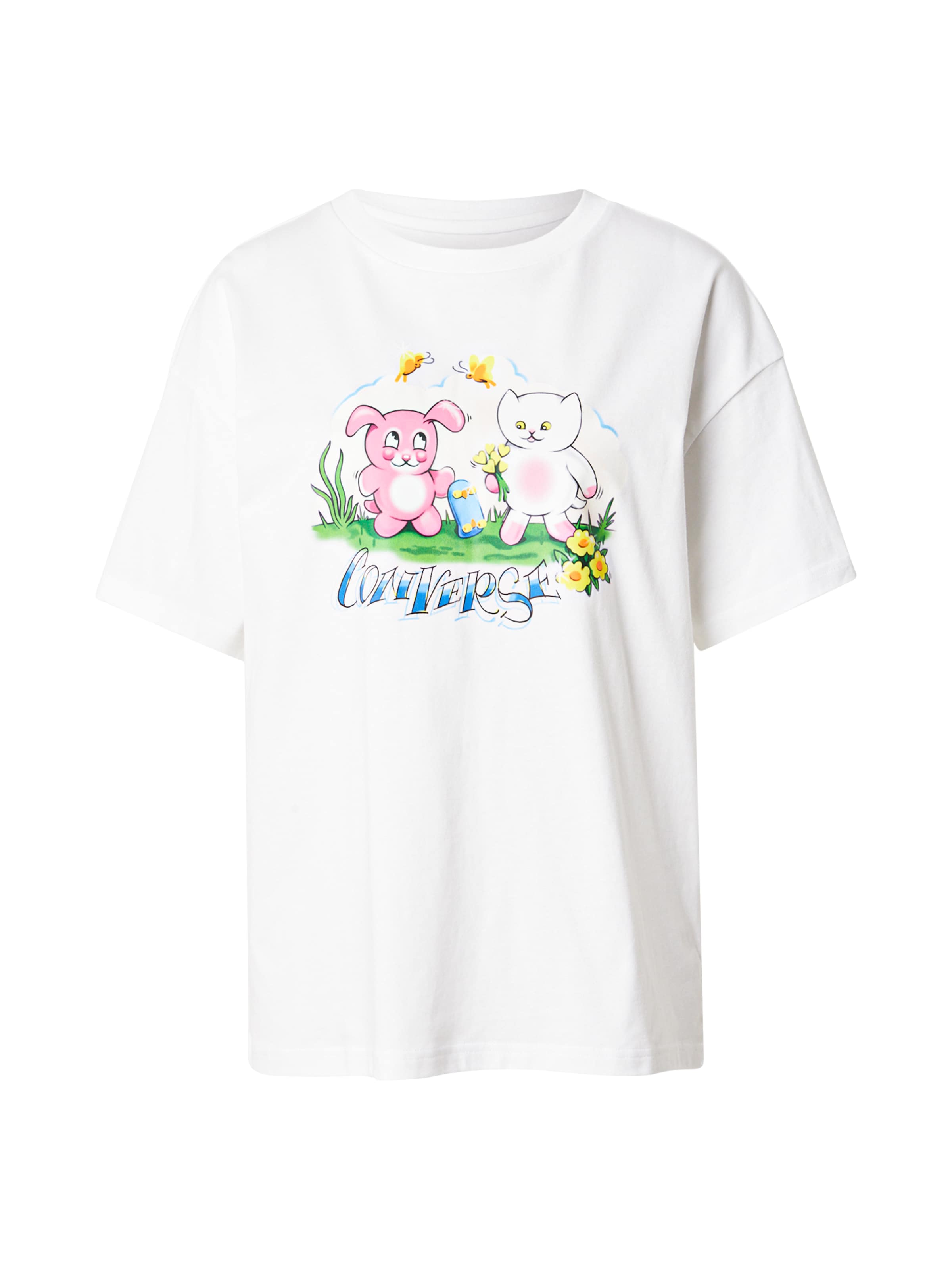 CONVERSE Shirt &#x27;BESTIES&#x27; in White: front