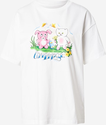 T-shirt 'BESTIES' CONVERSE en blanc : devant