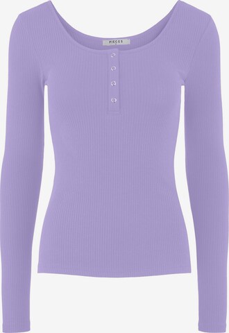 T-shirt 'Kitte' Pieces Petite en violet : devant