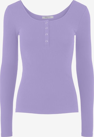 Pieces Petite - Camisa 'Kitte' em roxo: frente