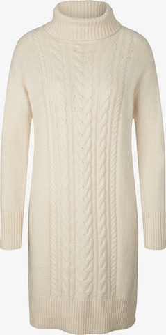 TOM TAILOR Gebreide jurk in Beige: voorkant