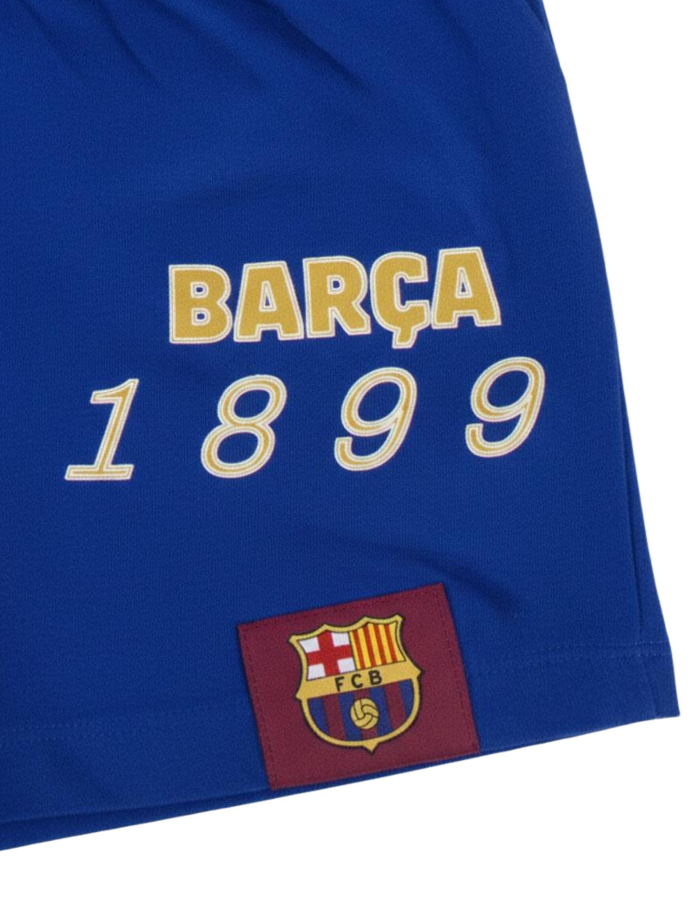 Pyjama 'Short Pyjamas Single Jersey FC Barcelona Beige' Cerdá en bleu