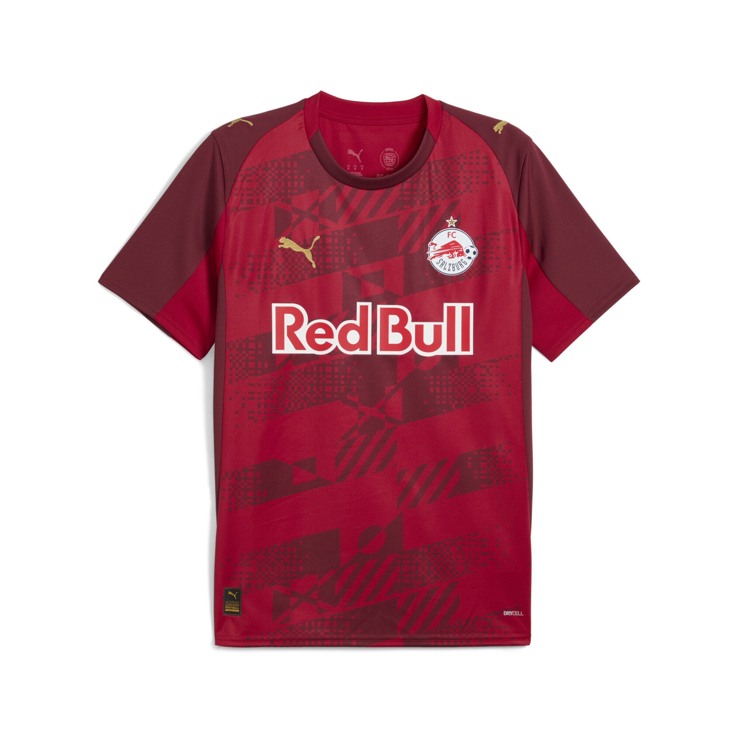PUMA Jersey 'FC Red Bull Salzburg 25/26' in Yellow gold / Grenadine / Wine red / White, Item view