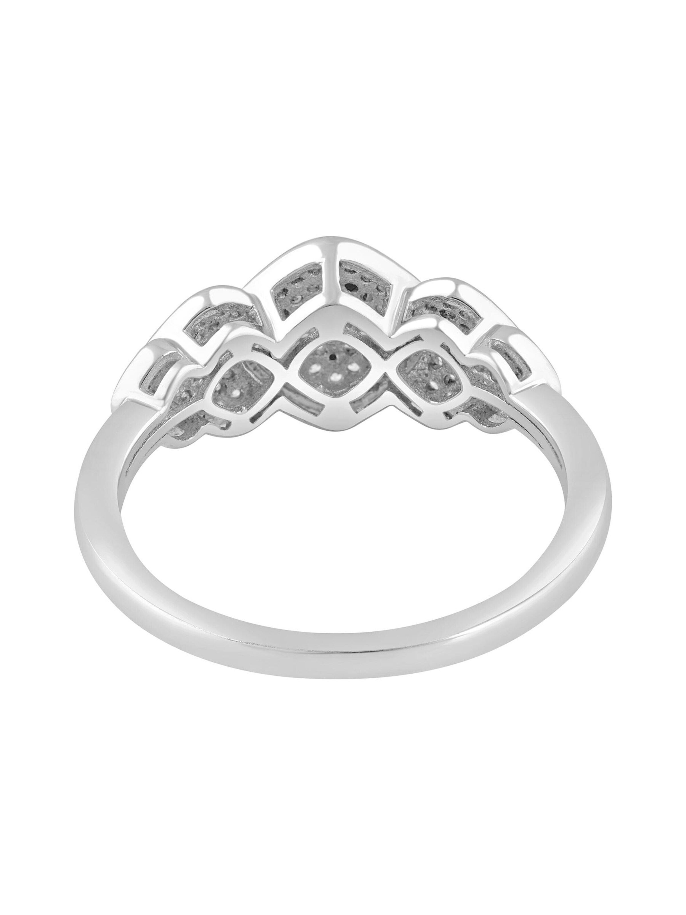 Diamant Exquis - Anillo 'Ring aus 375 Weißgold mit Diamant' en plata