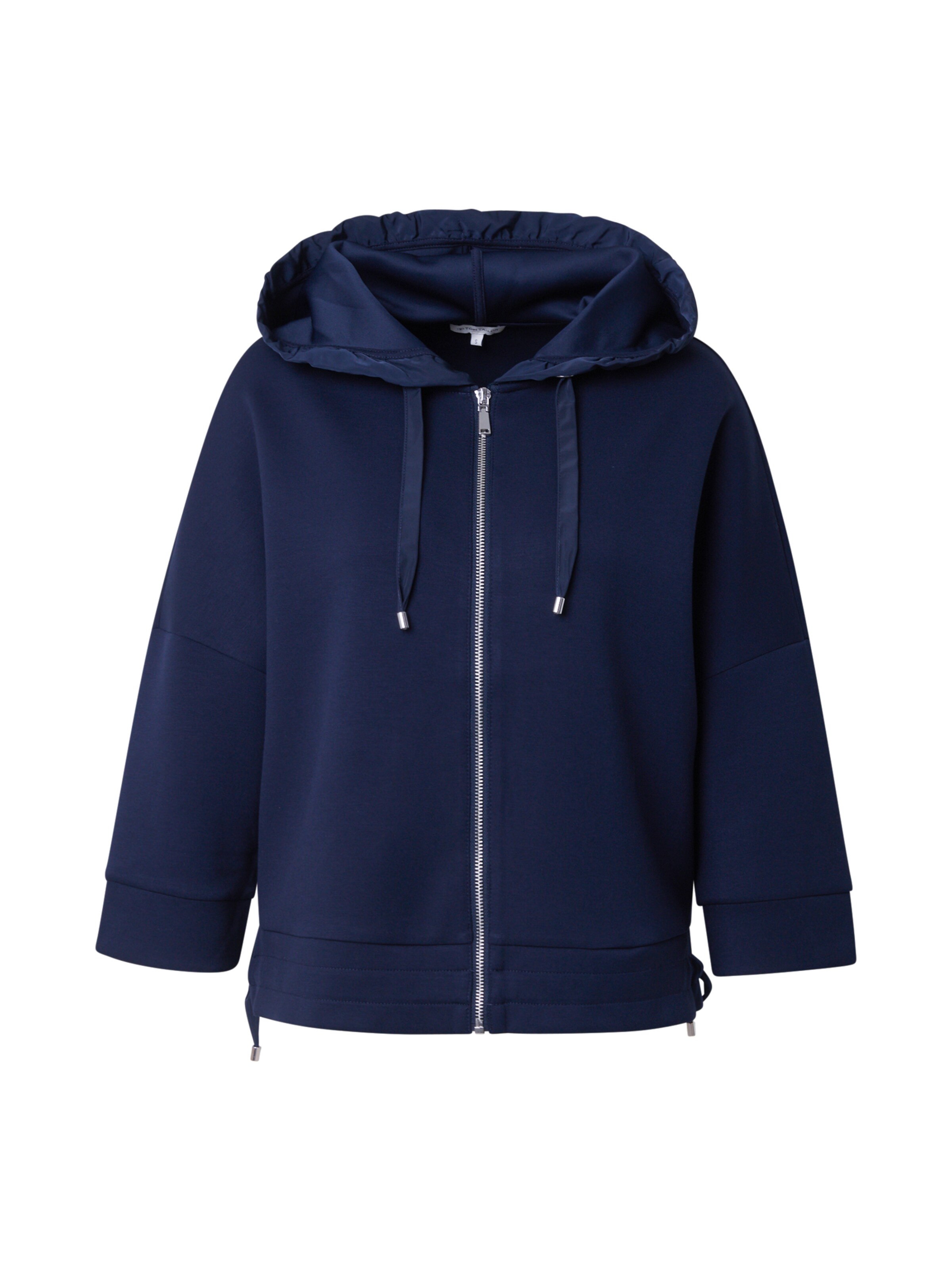 TOM TAILOR Sweat jacket in Blue: front