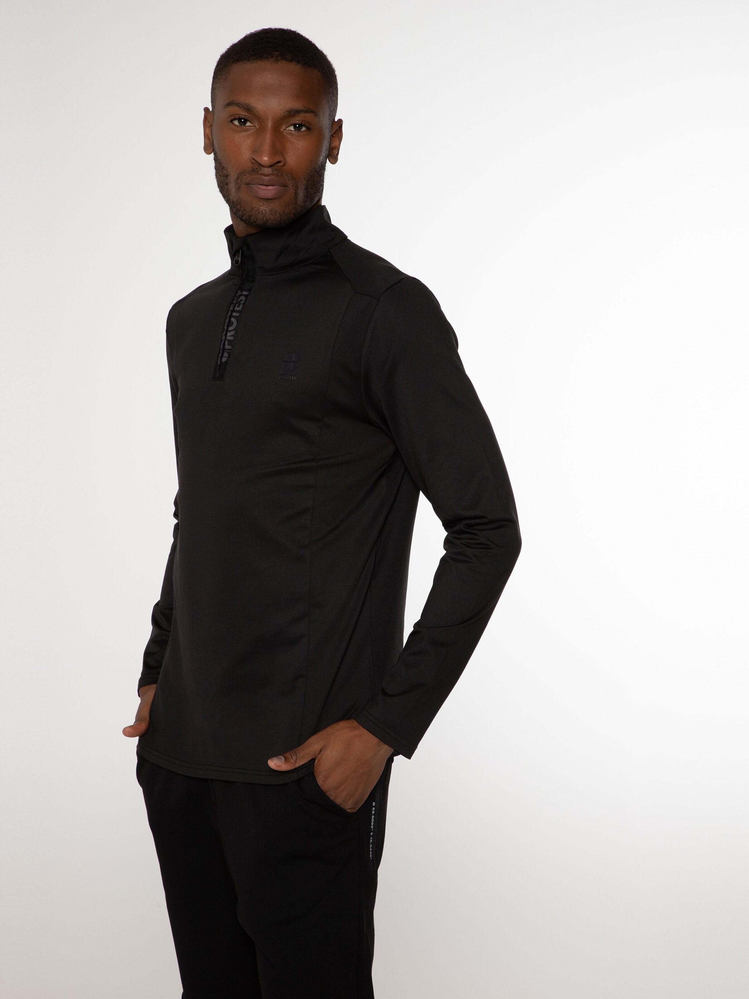 PROTEST Athletic Sweatshirt 'WILL' in Black: front