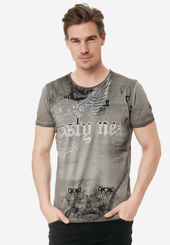 Rusty Neal T-Shirt in Grau: predná strana