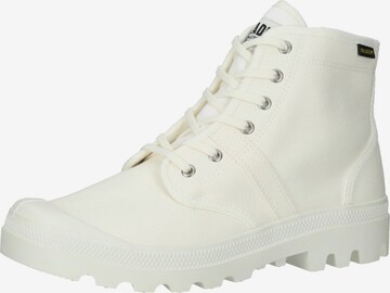 Bottines à lacets Palladium en blanc : devant