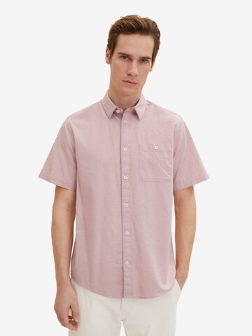 TOM TAILOR Regular fit Button Up Shirt in Pink