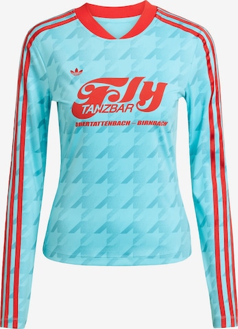 ADIDAS ORIGINALS - Camiseta funcional 'Graphic Football Allover Print Bodycon Long Sleeve' en azul: frente