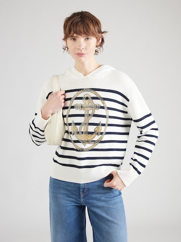 PRINCESS GOES HOLLYWOOD Πουλόβερ 'Anchor' σε λευκό: μπροστά