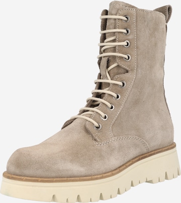 Marc O'Polo Lace-Up Ankle Boots in Beige: front