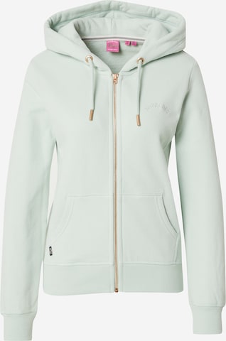 Veste de survêtement 'Essential' Superdry en vert : devant