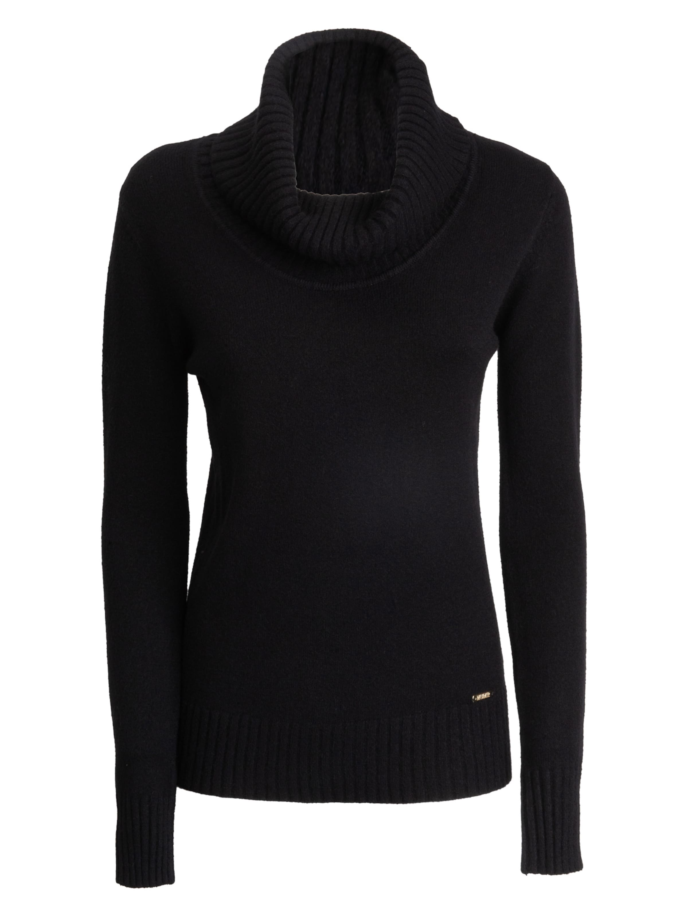 Influencer Pullover in Schwarz: Vorderseite