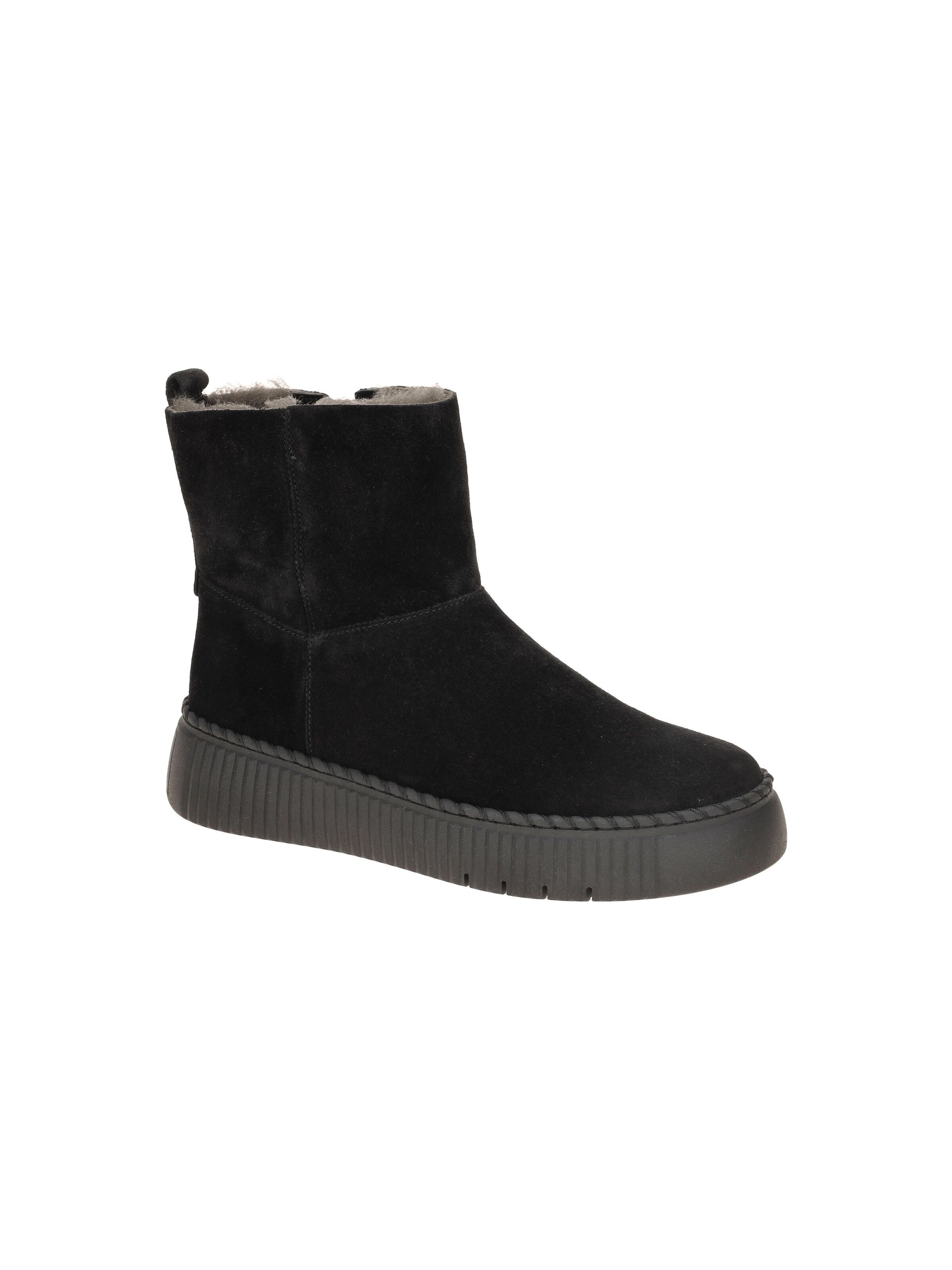 GABOR Boots 'Gabor Plateau Stiefel schwarz Lammfell 73.542.17' in 40,5 in Black, Item view