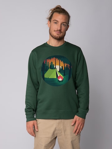 Felpa 'Zelten' di Watapparel in verde: frontale