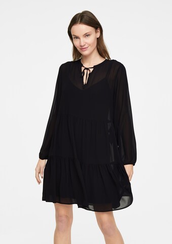 COMMA Shirt Dress in Black: front