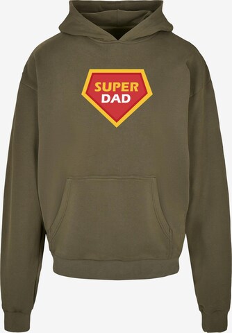 Merchcode Sweatshirt 'Fathers Day - Suped Dad' in Green: front