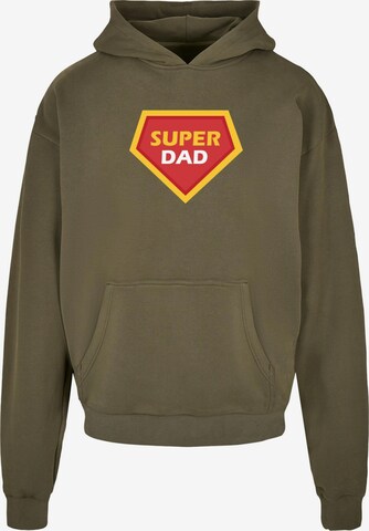 Merchcode Sweatshirt 'Fathers Day - Suped Dad' in Groen: voorkant