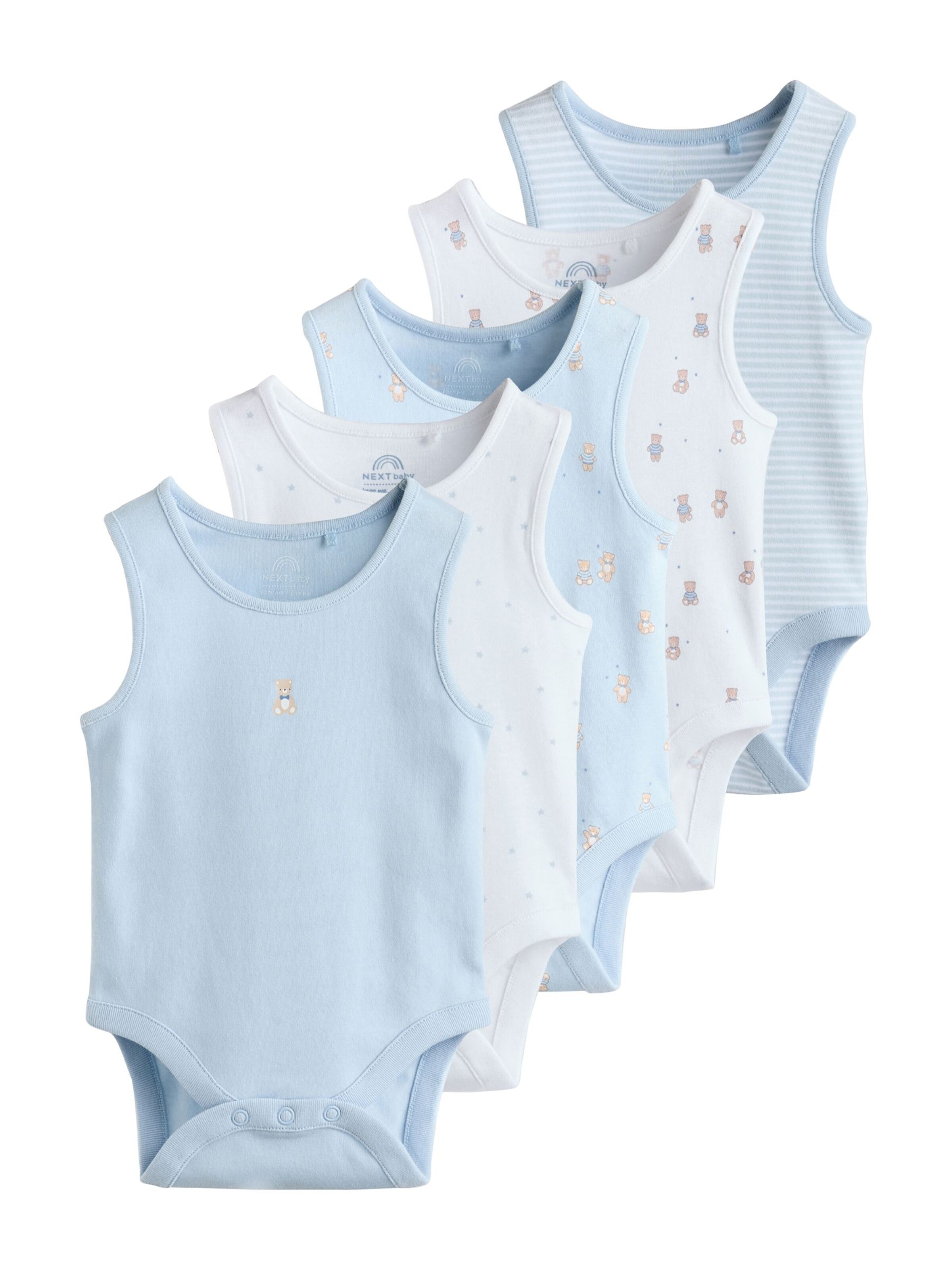 Next Ползунки/боди в Синий: спереди