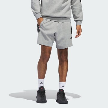 ADIDAS PERFORMANCE Loosefit Sportbroek in Grijs: voorkant