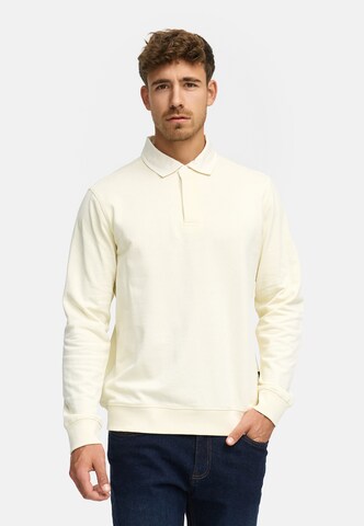 INDICODE JEANS Sweatshirt ' Disnar' in White: front