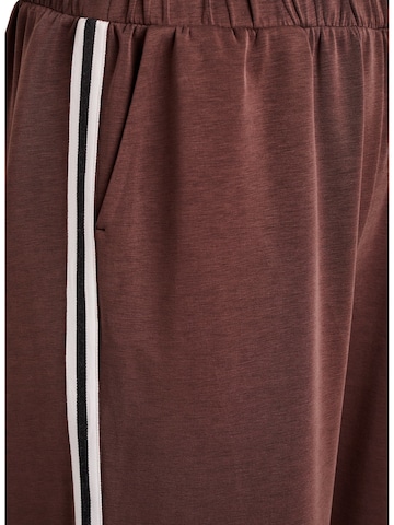 Active by Zizzi Loose fit Sports trousers 'Villa' in Brown