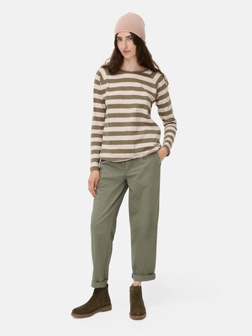 CAMEL ACTIVE Gestreiftes Langarmshirt mit Raglanärmeln in Pink