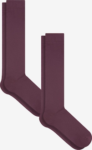 Albero Natur Knee High Socks '2er Pack Unisex Kniestrümpfe aus Bio-Baumwolle' in Red: front