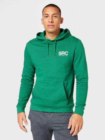 Only & Sons Sweatshirt 'RUNNING LIFE' in Green: front