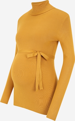 MAMALICIOUS Sweter 'JACINA' w kolorze żółty: przód