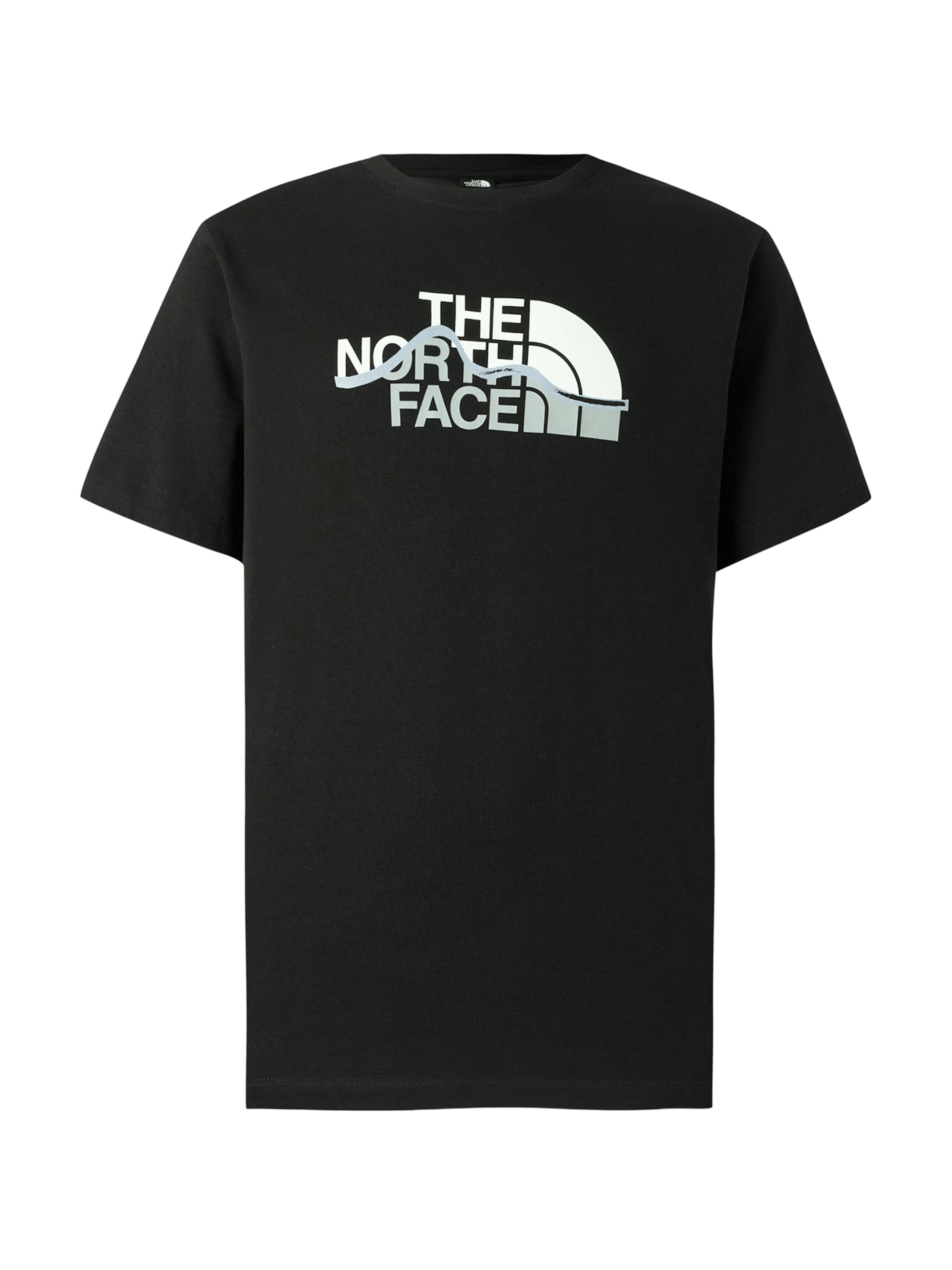 THE NORTH FACE Shirt 'Mountain Line' in Zwart: voorkant