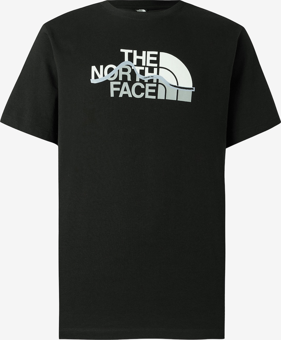 Tricou 'Mountain Line' de la THE NORTH FACE pe negru: față