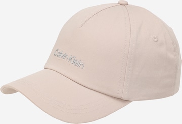 Casquette Calvin Klein en beige : devant