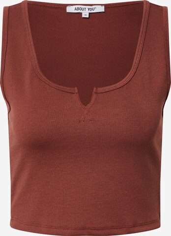 ABOUT YOU Top 'Manja' in Brown: front