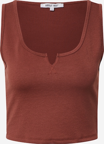 ABOUT YOU Top 'Manja' in Brown: front