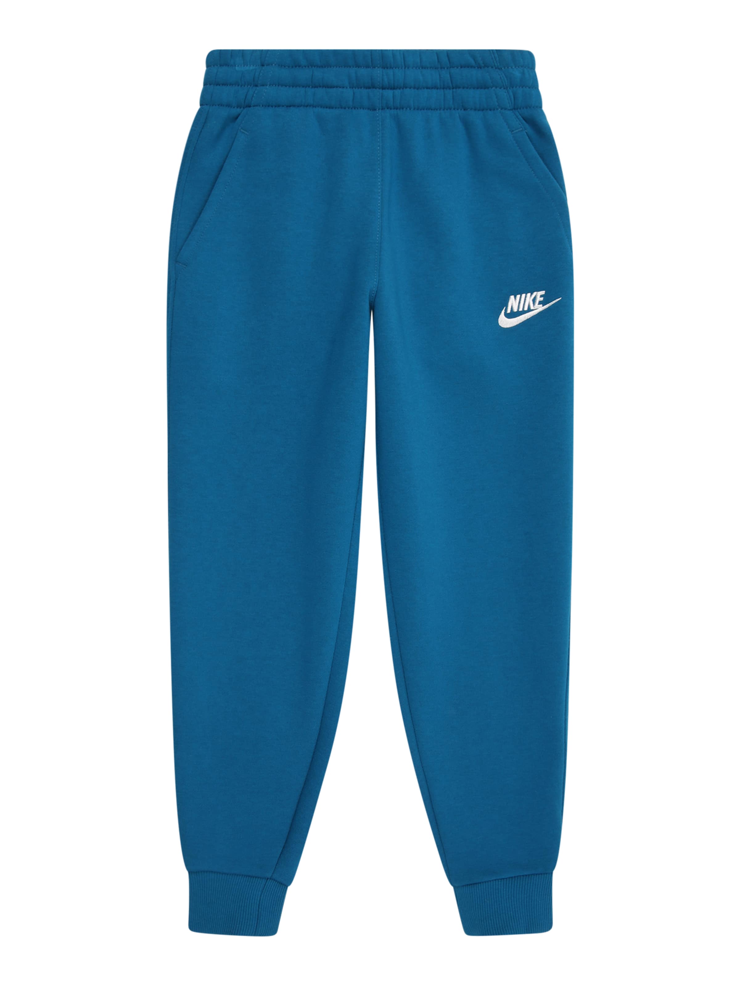 Nike SportswearTapered Hlače 'Club Fleece' - zelena boja: prednji dio