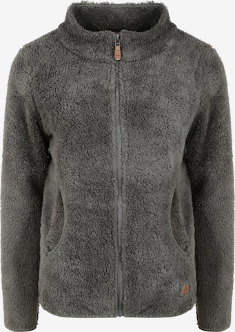 Oxmo Zip-Up Hoodie in Grey: front