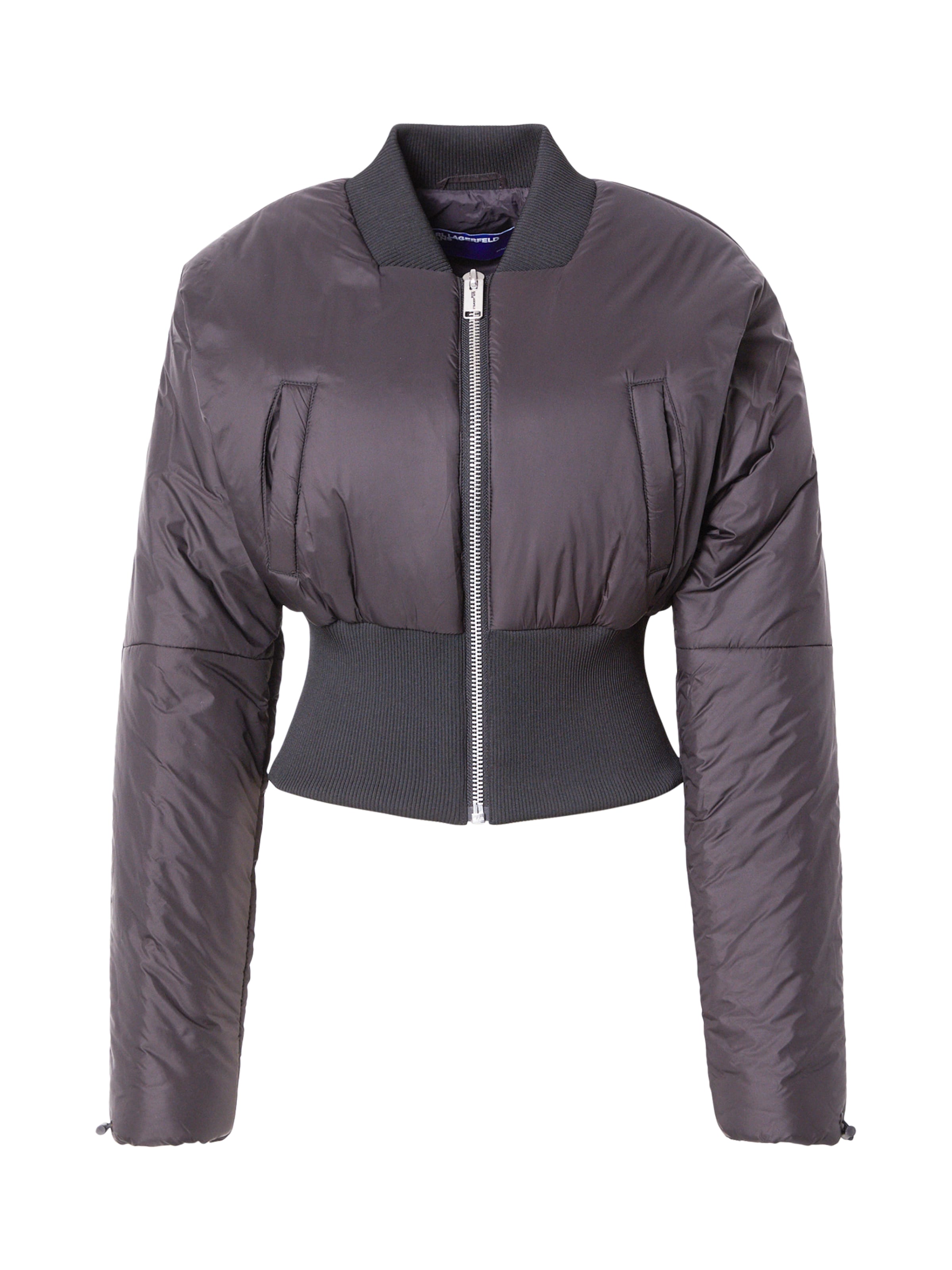 KARL LAGERFELD JEANS Φθινοπωρινό και ανοιξιάτικο μπουφάν σε μαύρο: μπροστά