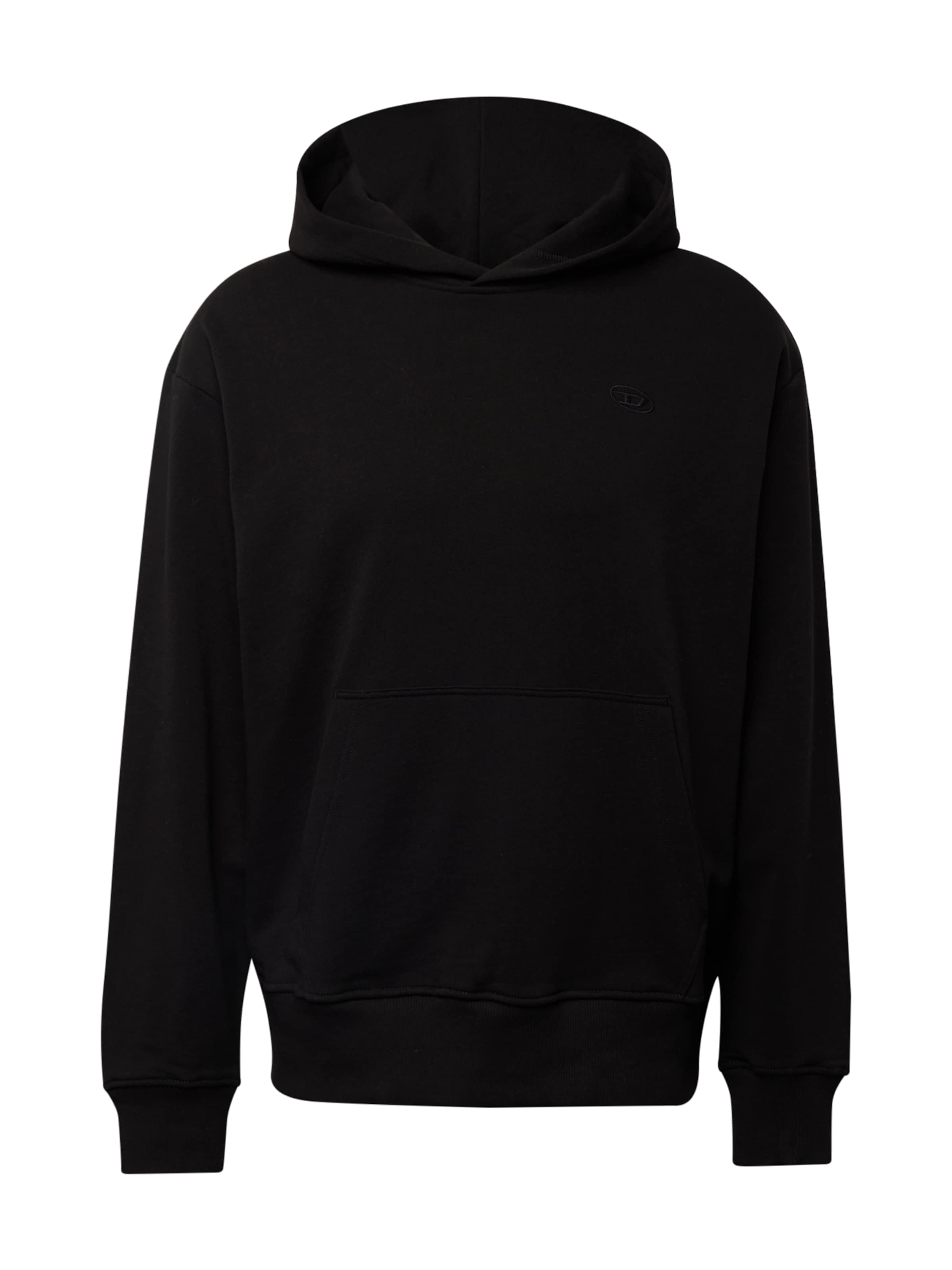 DIESEL Μπλούζα φούτερ σε μαύρο: μπροστά