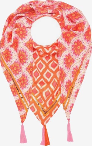 Foulard Zwillingsherz en orange : devant