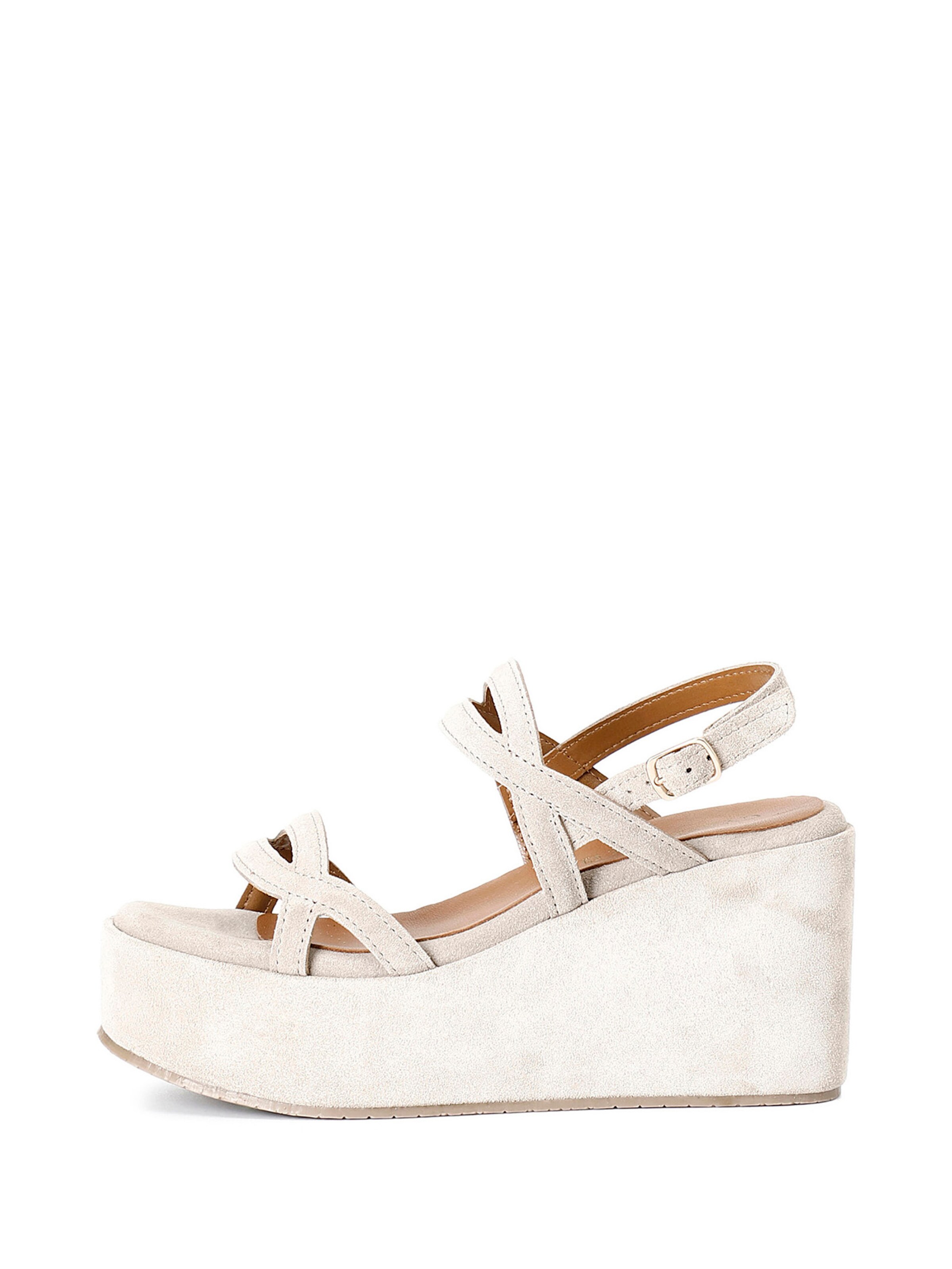 Sandalo con cinturino di CAFè NOIR in beige: frontale