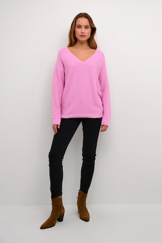 Cream Sweater in Pink