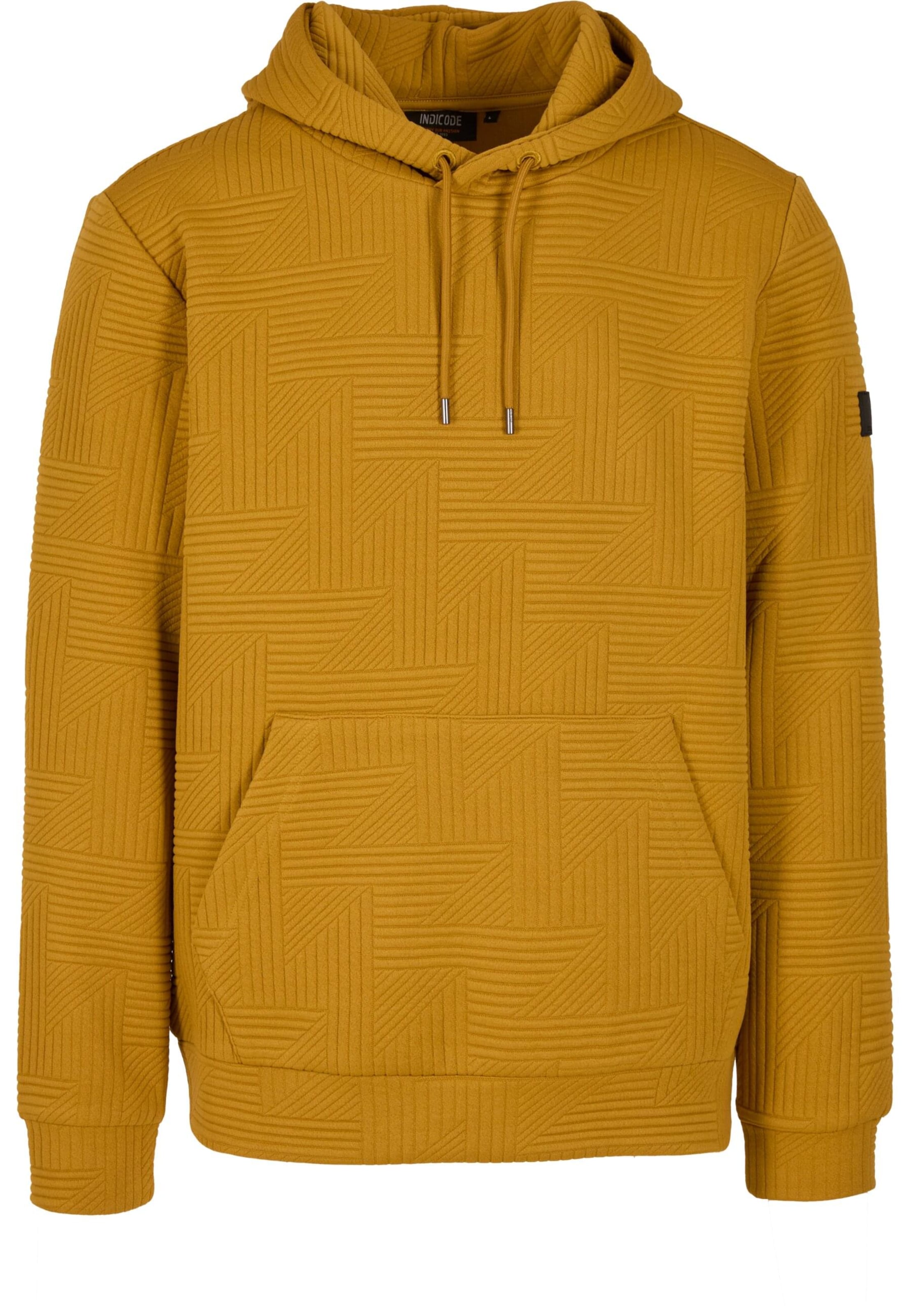 Felpa di INDICODE JEANS in giallo: frontale