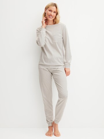 CALIDA Pyjama 'Sweet Dreams'‌‌‌‌‌‌‌‌‌‌ in Beige: Vorderseite