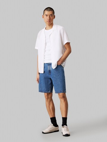 Coupe regular Chemise 'Cuban' Calvin Klein en blanc