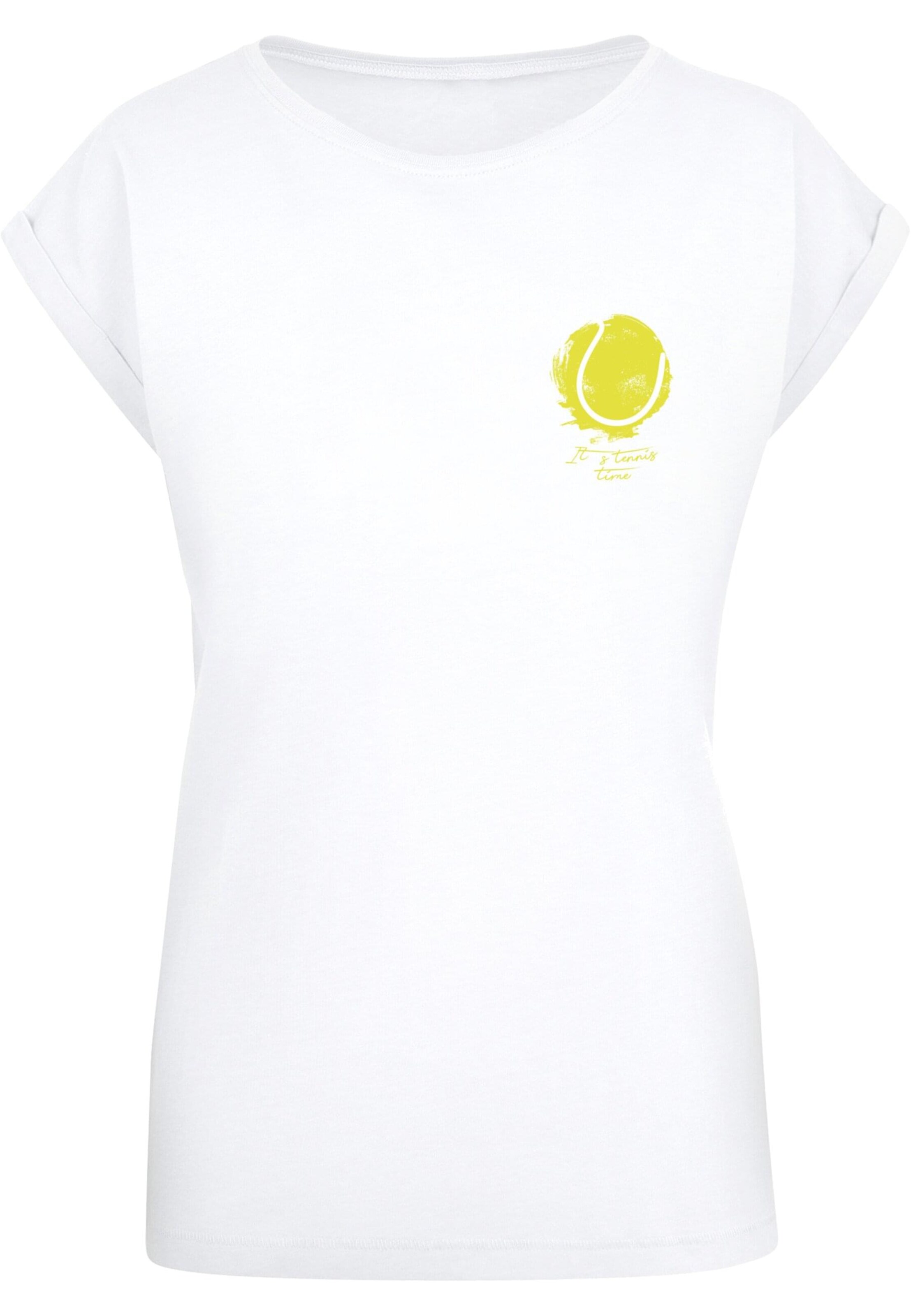 Merchcode Shirt 'Its Tennis Time' in Wit: voorkant