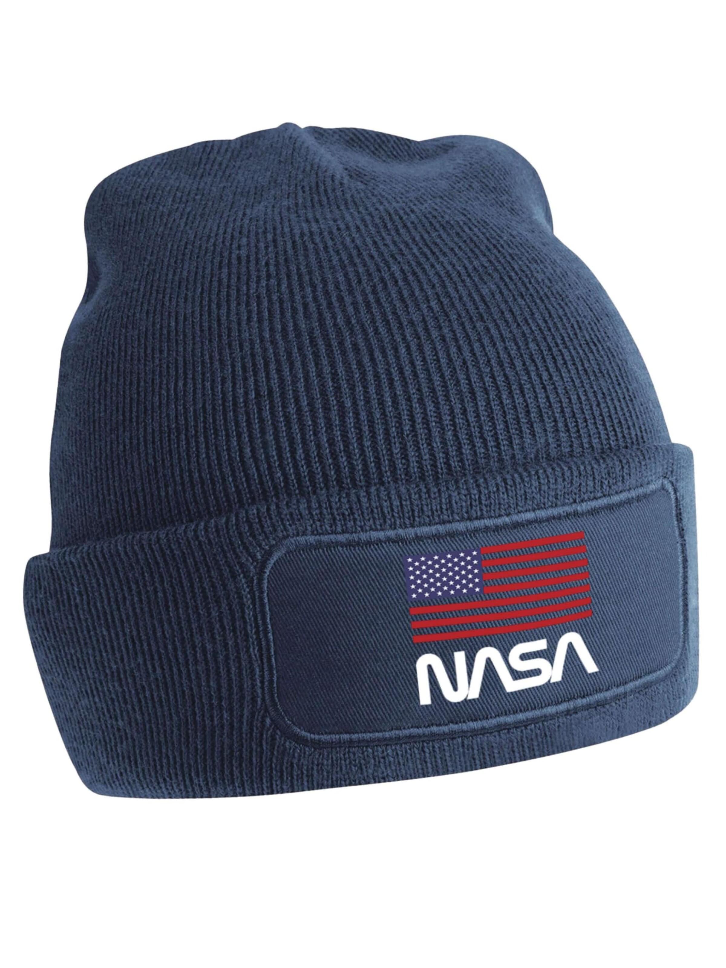 Youth Designz Beanie 'NASA USA' in Blue