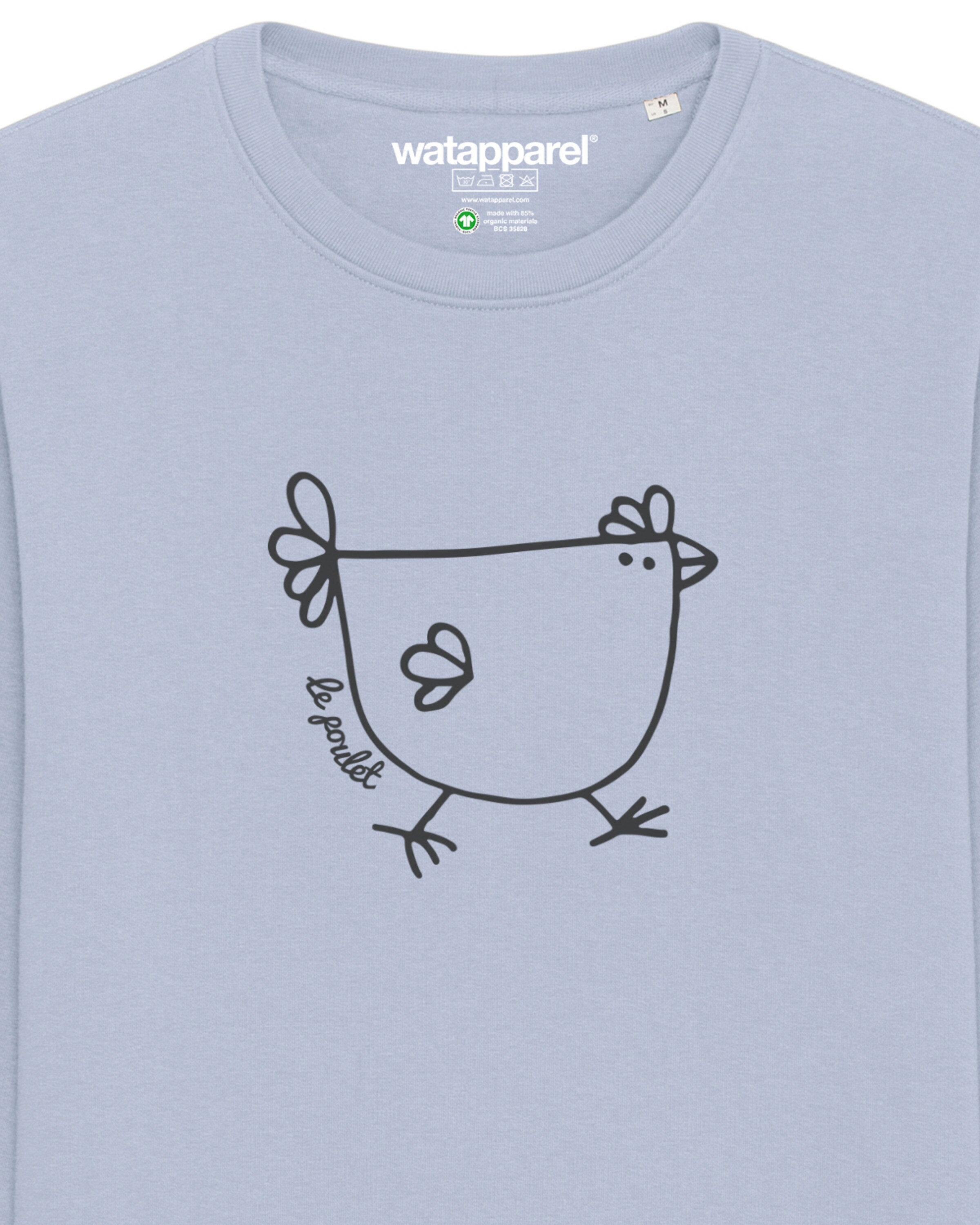 Felpa ' Le poulet - das Huhn ' di Watapparel in blu